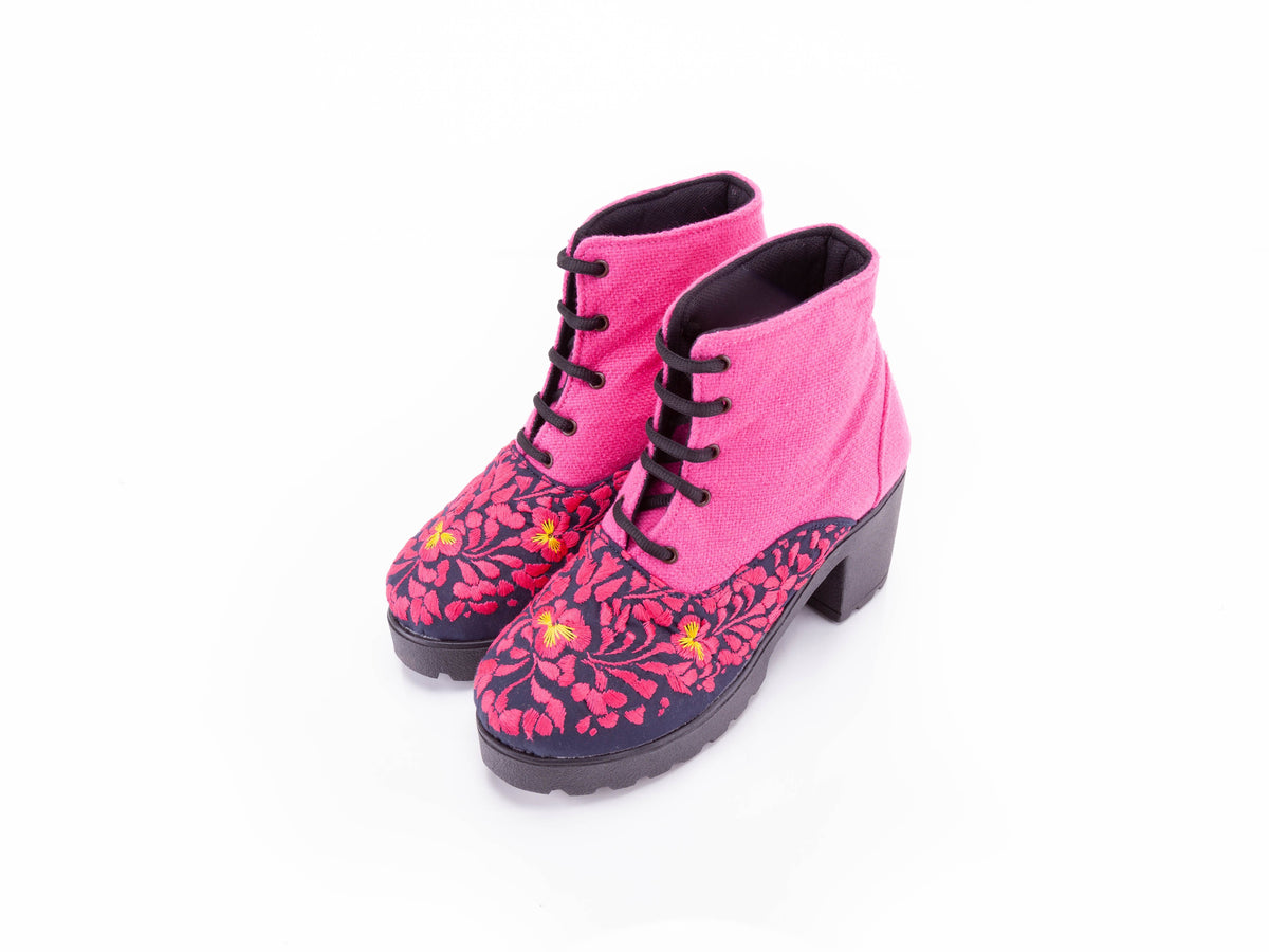 Bota Hanna San Antonino (Rosa) – DAVA Artesanal Mexico
