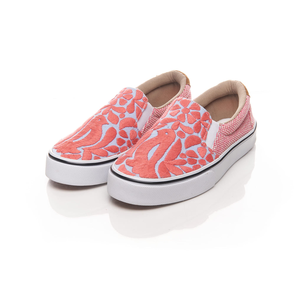 Embroidered Tennis Slip On Jalapa de Diaz (Salmon) – DAVA